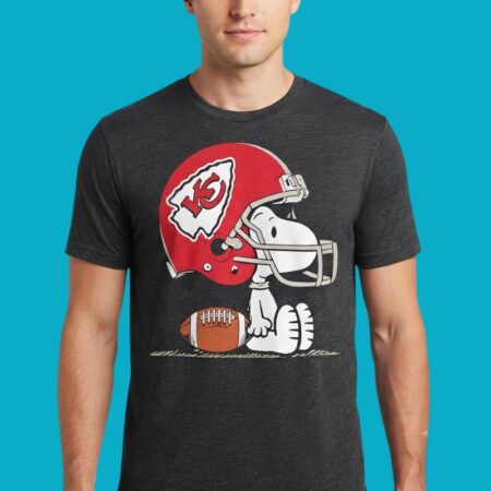 Snoopy x Kansas City Chiefs NFL Football Helmet Shirt