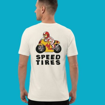 Speed Tires Tiger Motorcycle Racing Biker Tee
