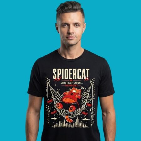 Spidercat Saving The City Can Wait This Nap Cant Shirt