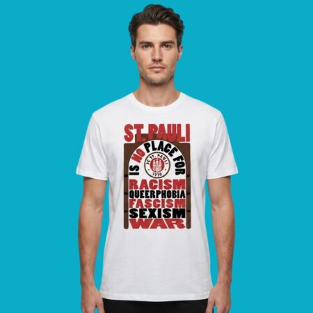 St Pauli Is No Place For Racism Protest Skull Shirt