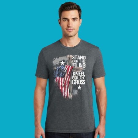 Stand For The Flag Kneel For The Cross Faith Shirt