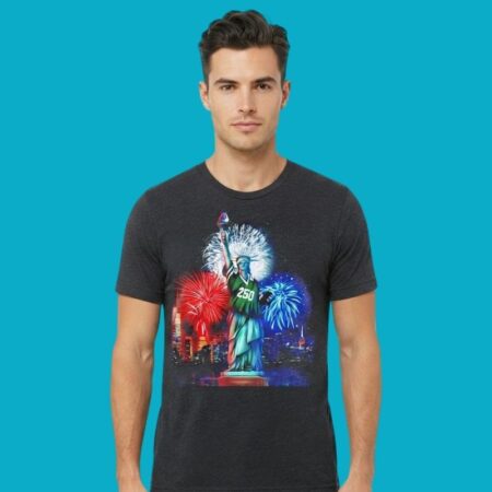 Statue Of Liberty 250 Football NY Jets T-Shirt