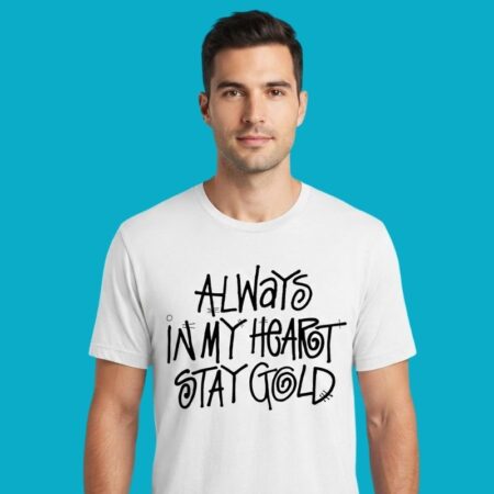 Stussy Always In My Heart Stay Gold Tee