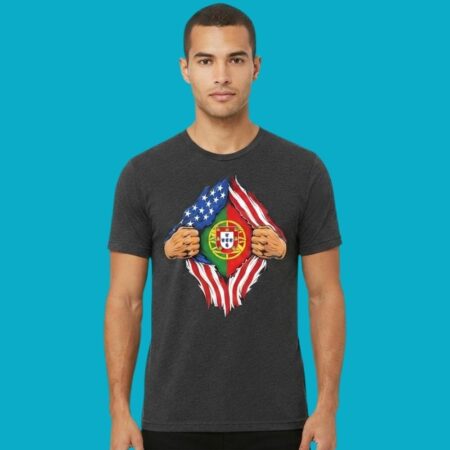 Super Hero American Portuguese Pride Combo Flag 2026 World Cup Shirt