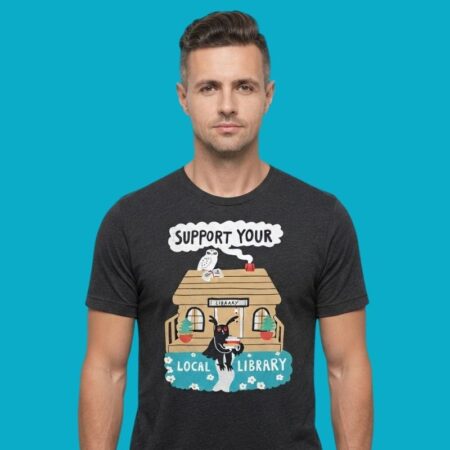 Support Your Local Library Mothman Books T-Shirt