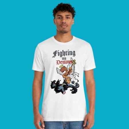 Teddy Bear Slaying Dragon Fighting Demons Tee
