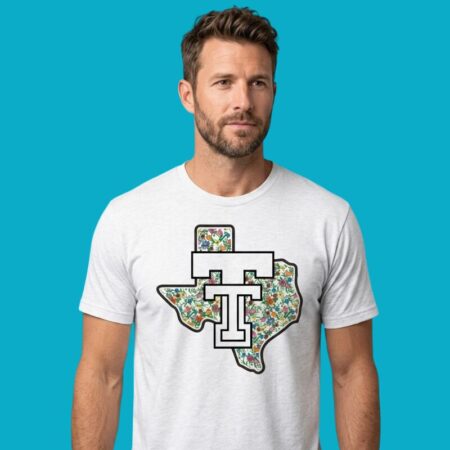 Texas Tech Red Raiders Floral State Map Shirt