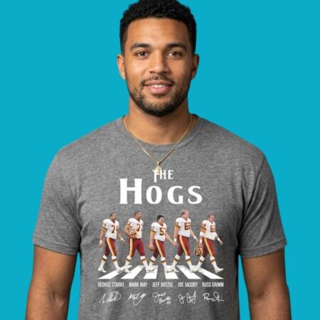 The Hogs George Starke Mark May Jeff Bostic Joe Jacoby Washington Redskins Shirt