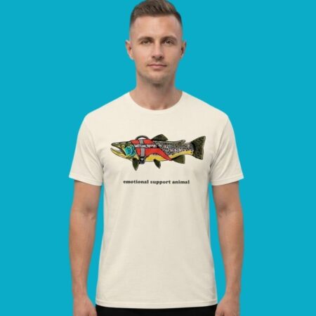 Trout Fishing Emotional Support Pet Tee