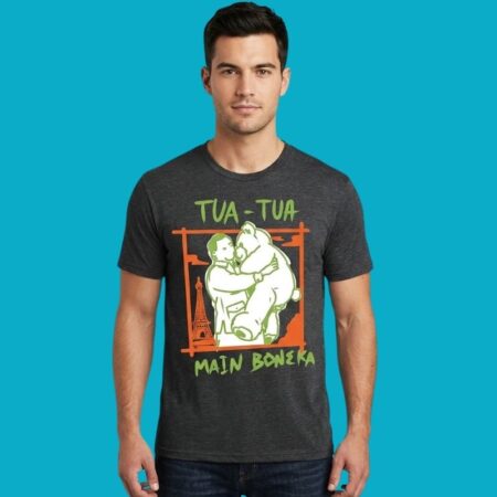Tua Tua Main Boneka Eiffel Tower Teddy Bear T-Shirt
