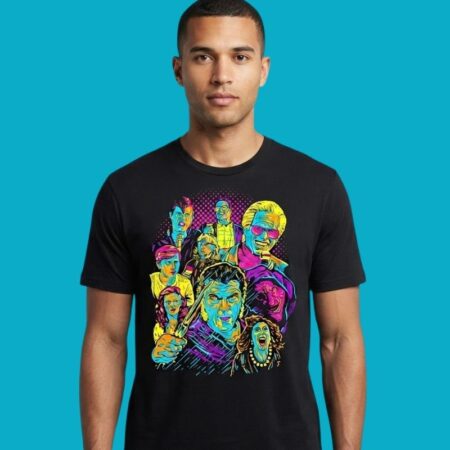 Twin Peaks Cast Neon Pop Art David Lynch Shirt