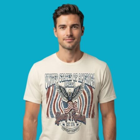 USA Of America Ameria Liberty Freedom Est 1776 Celebration T-Shirt