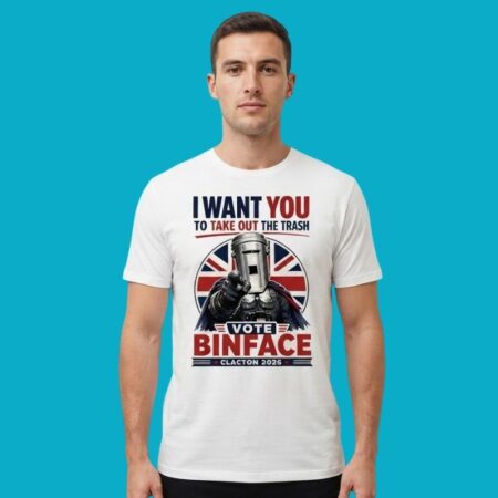 Vote Count Binface Clacton 2026 Take Out Trash Tee