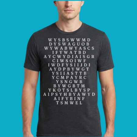 WYSBSWMD DYSWAGUOB Slogan Text Heavy Graphic Shirt