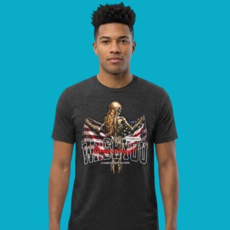 Washyou Department American Born Skeleton Flag Shirt
