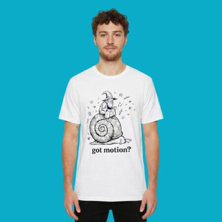 Wizard Sitting On Snail Got Motion Funny Meme Tee