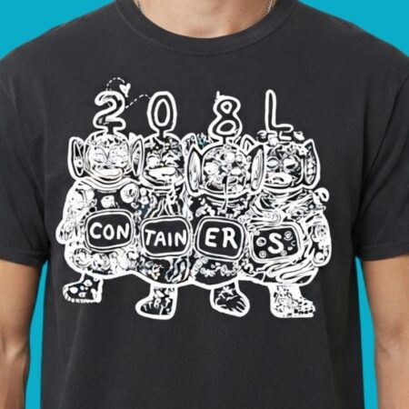 208L Containers Teletubbies Parody Surreal Graphic Tee