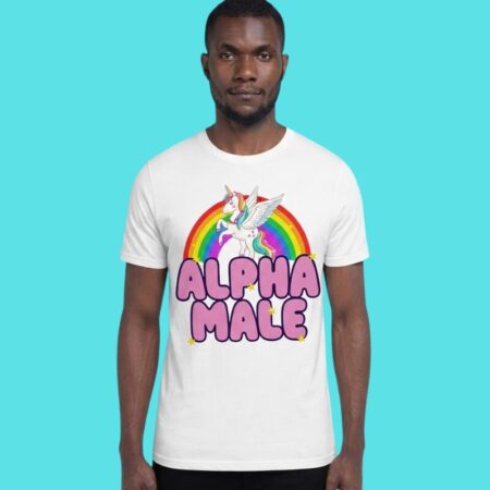 Alpha Male Rainbow Unicorn Parody Tee