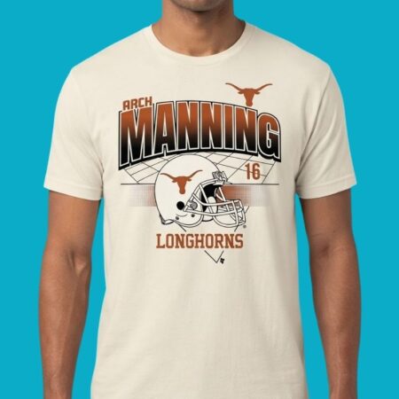 Arch Manning 16 Texas Football Helmet Grid Tee
