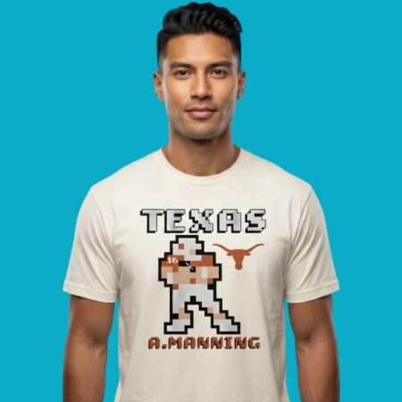 Arch Manning Texas Longhorns Retro Baller Football Tee