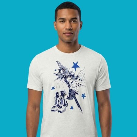 Arkestar Anime Girl Sword & Wings Fantasy Graphic Tee