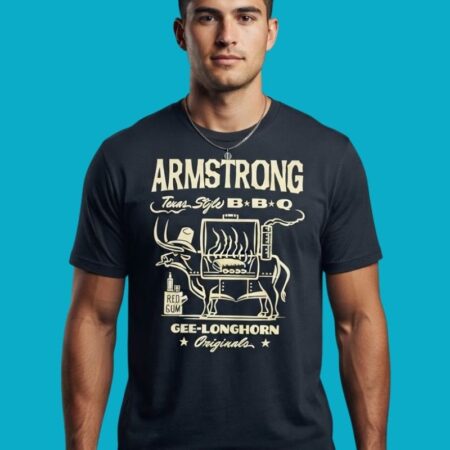 Armstrong Texas Style BBQ Gee Longhorn Vintage Tee