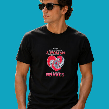 Atlanta Braves Baseball Diamond Heart Woman Pride Shirt