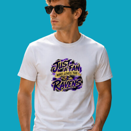 Baltimore Ravens NFL Just A Fan Logo Pride Tee