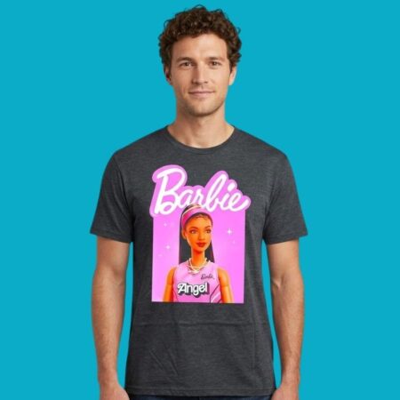 Barbie Angel Doll Fashion Pink Pop Culture Graphic Tee