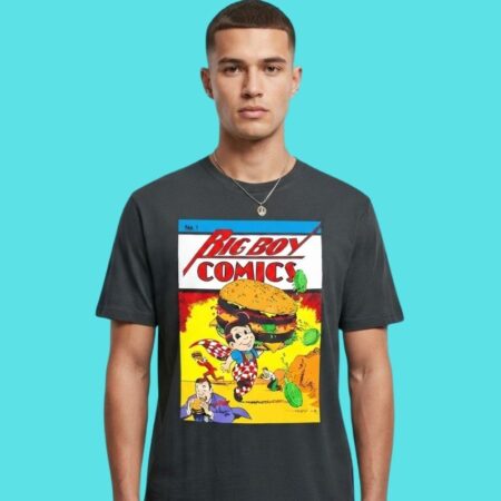 Big Boy Comics No 1 Vintage Hamburger Retro Graphic Tee