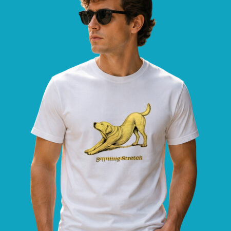 Big Stretch Yoga Dog Humor Graphic T-Shirt