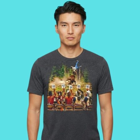 Bison Incident Rodeo Judge Funny Western Graphic Tee