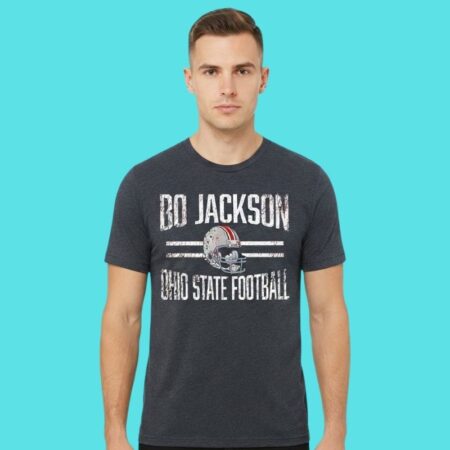 Bo Jackson Ohio State Buckeyes Football Helmet Hero Tee