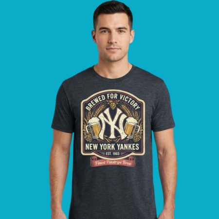 Brewed For Victory NY Yankees Est 1903 Pinstripe Tee