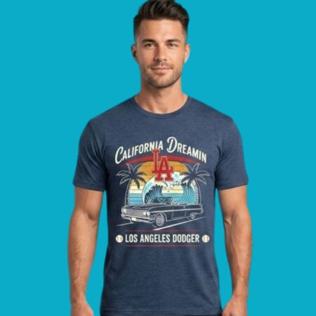 California Dreamin' Los Angeles Dodgers Baseball Tee