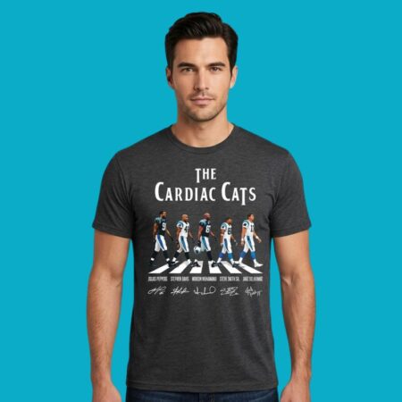 Carolina Panthers Cardiac Cats Peppers & Smith Signatures Tee