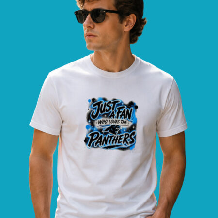 Carolina Panthers NFL Just A Fan Logo Pride Tee