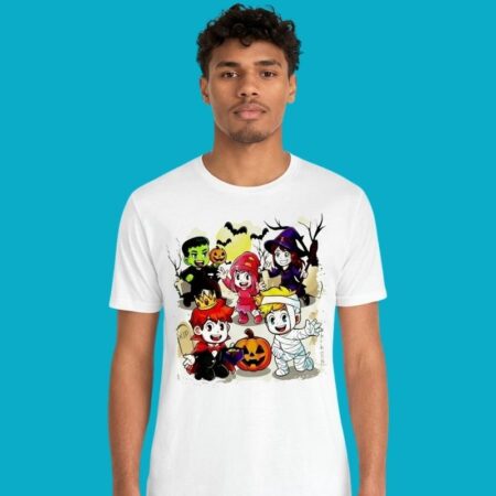 Chibi Halloween Characters Trick Or Treat Cute Horror Tee