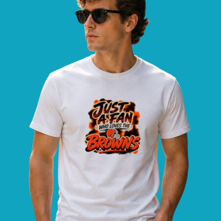 Cleveland Browns NFL Just A Fan Logo Pride T-Shirt