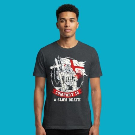 Comfort Is A Slow Death Skeleton Soldier Graphic Tee