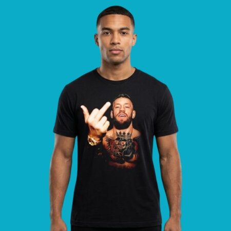 Conor McGregor 2026 Middle Finger Portrait Graphic Tee