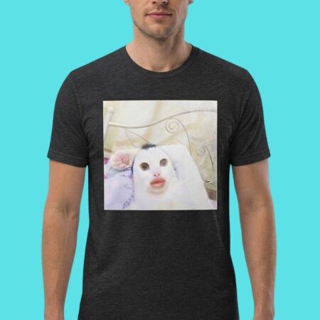 Cursed Cat Selfie Photo Funny Internet Meme Tee