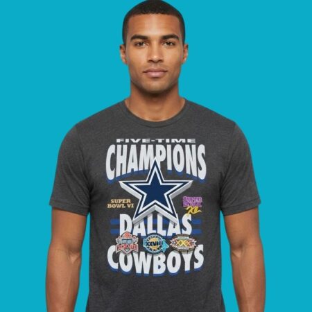 Dallas Cowboys 5-Time Super Bowl Champions NFL Graphic Tee