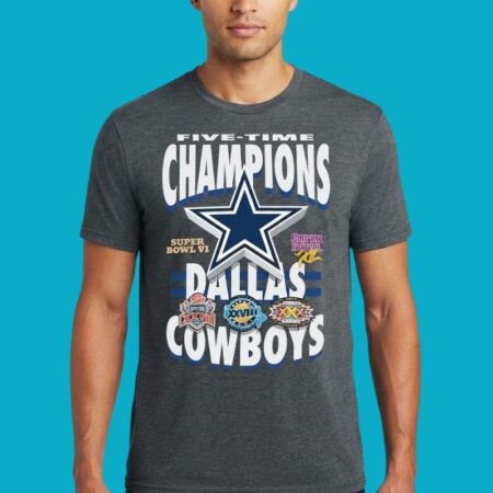 Dallas Cowboys Five Time Super Bowl Champions Tee