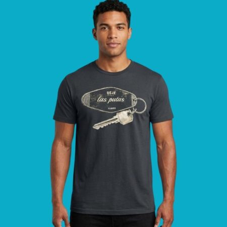 Deje Las Putas Llaves Tropical Death Hotel Keychain Graphic Tee