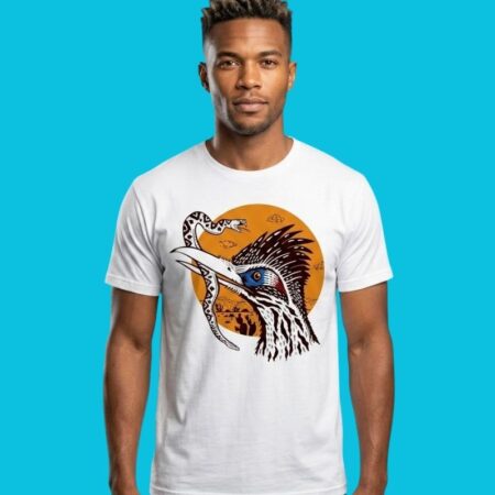 Desert Roadrunner & Rattlesnake Southwest Graphic Shirt