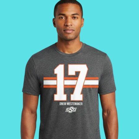 Drew Mestemaker 17 Oklahoma State Football Jersey Tee