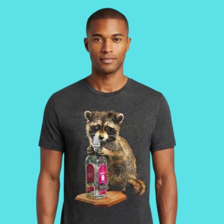 Erling Haaland Raccoon Gin Parody Graphic Tee