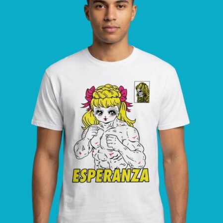 Esperanza Muscular Girl With Grim Reaper Graphic Tee