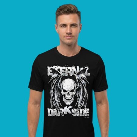 Eternal Darkside Est 2026 Skull Bat Wings Gothic Tee